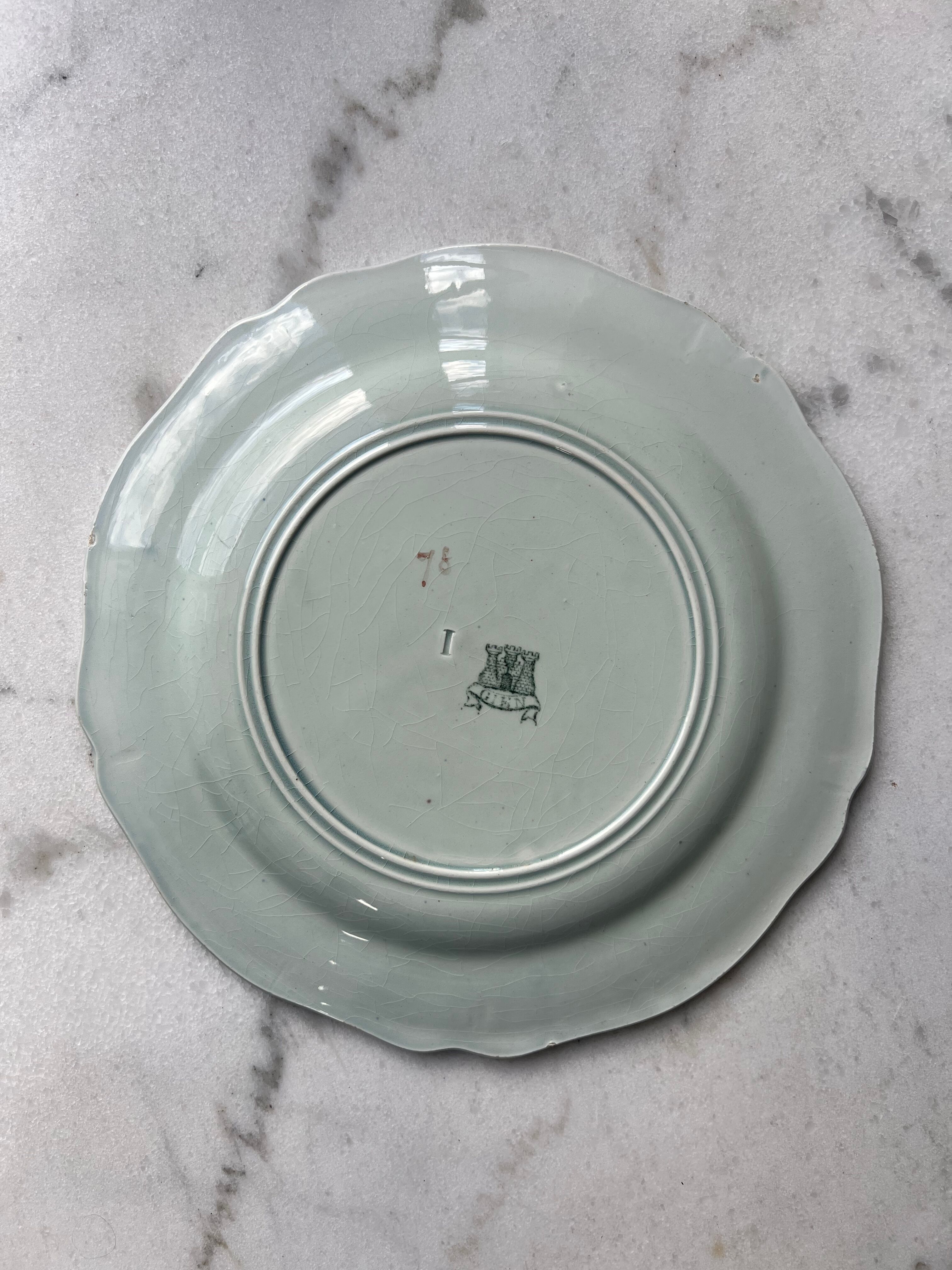 Plate Gien floral decoration