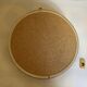 Old round frame curved glass dried flowers vintage
