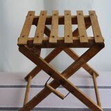 Folding wooden stool