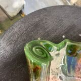 Vintage vallauris style glazed ceramic fruit cup