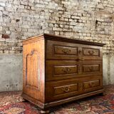 Commode en chêne d’époque louis xiv xviii eme siècle