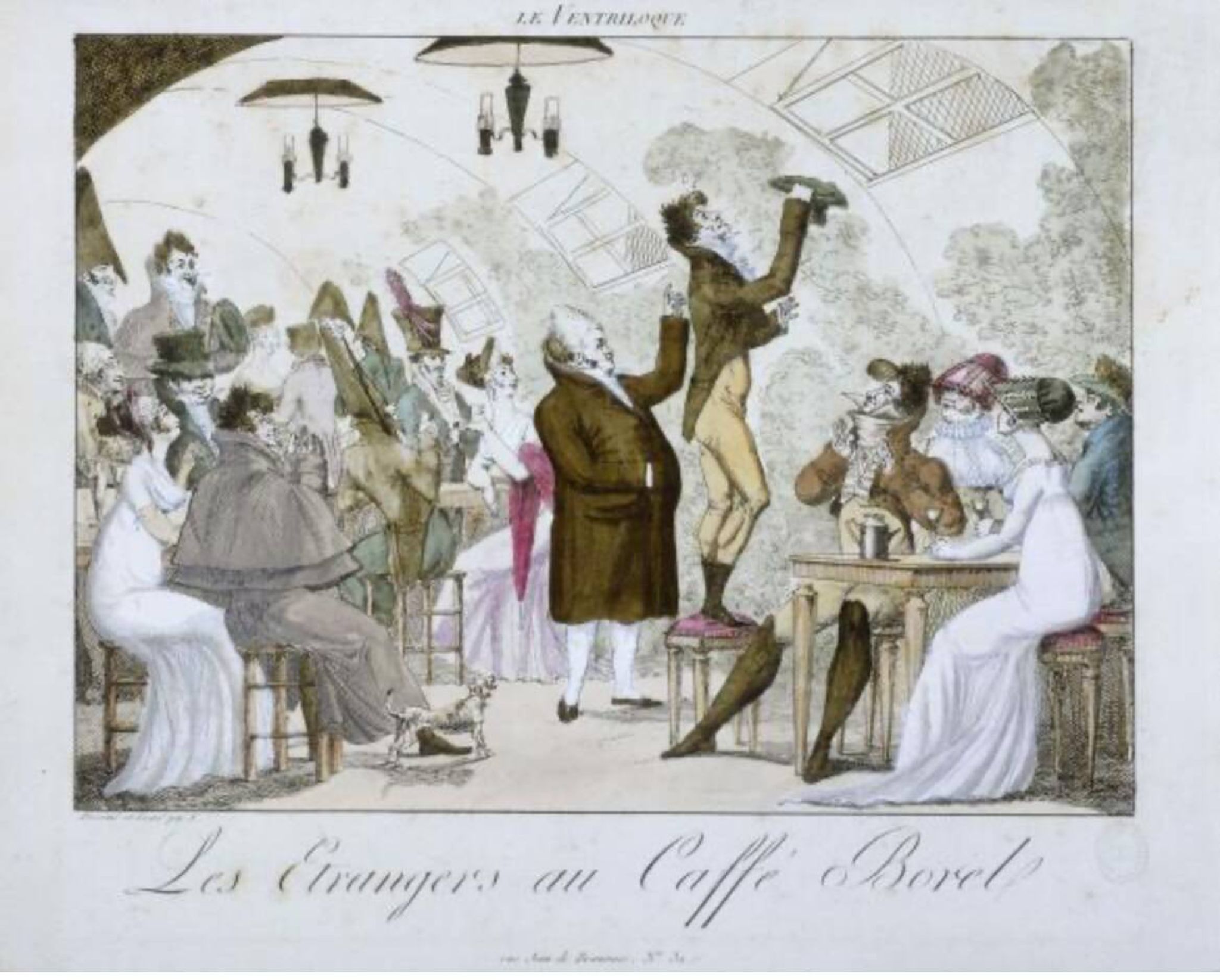 Original painting The Ventriloquist Naudet circa 1803