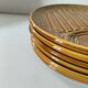 Set of 6 asparagus barbotine plates