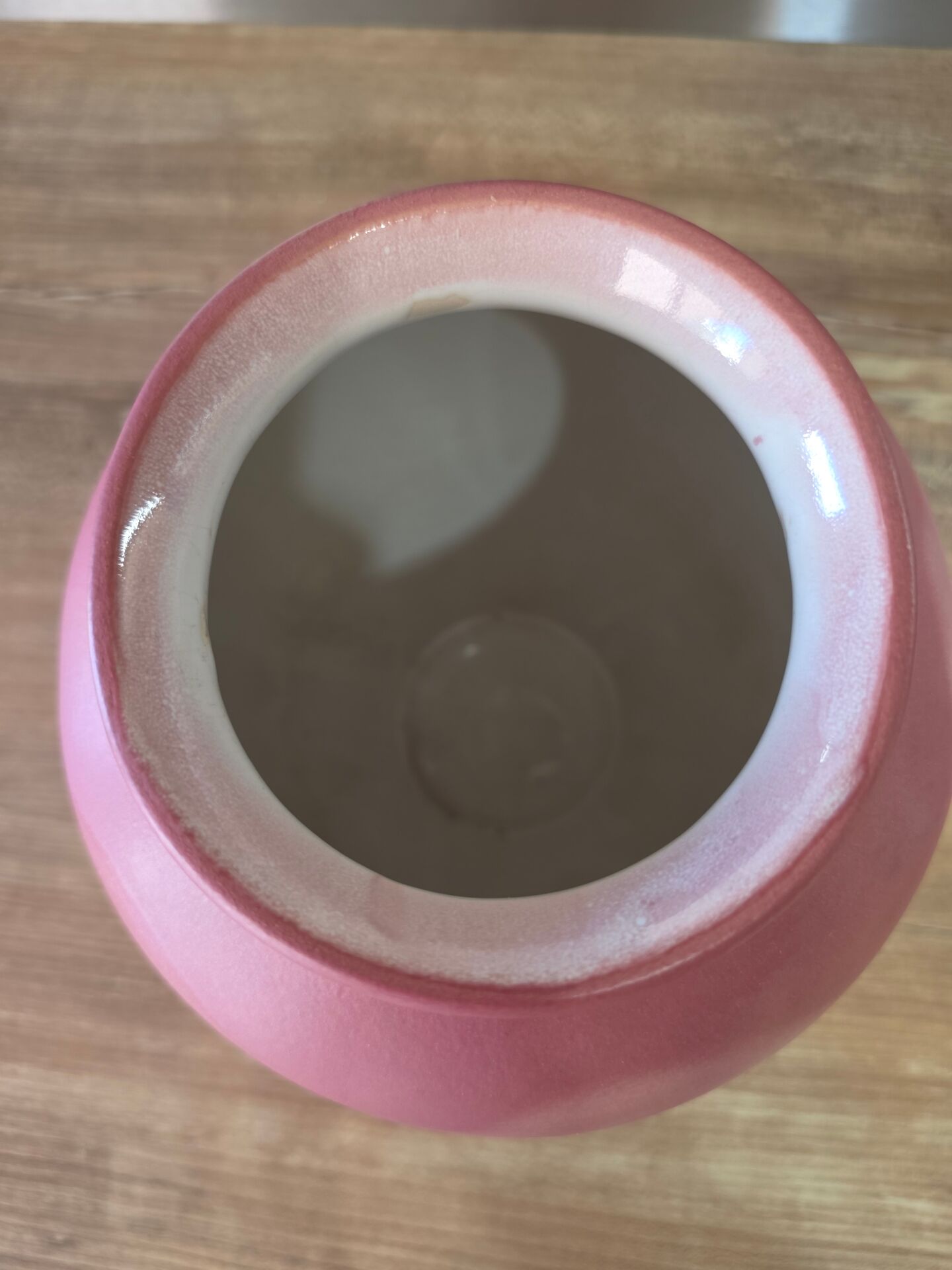 Round vase West Germany 650-21 Scheurich powder pink vintage 70s