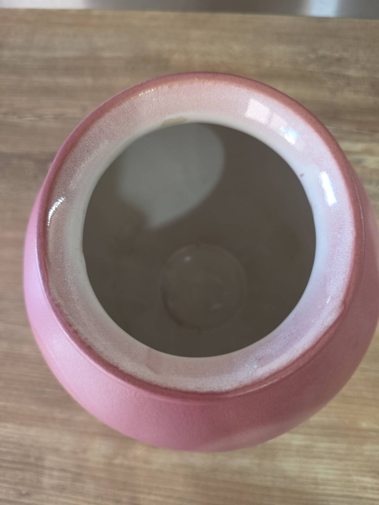 Round vase West Germany 650-21 Scheurich powder pink vintage 70s