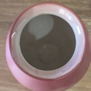Round vase West Germany 650-21 Scheurich powder pink vintage 70s