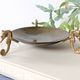Vintage round brass tray on seahorse feet