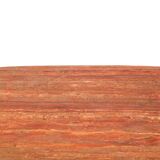 Dining table 'Tobia' in red travertine