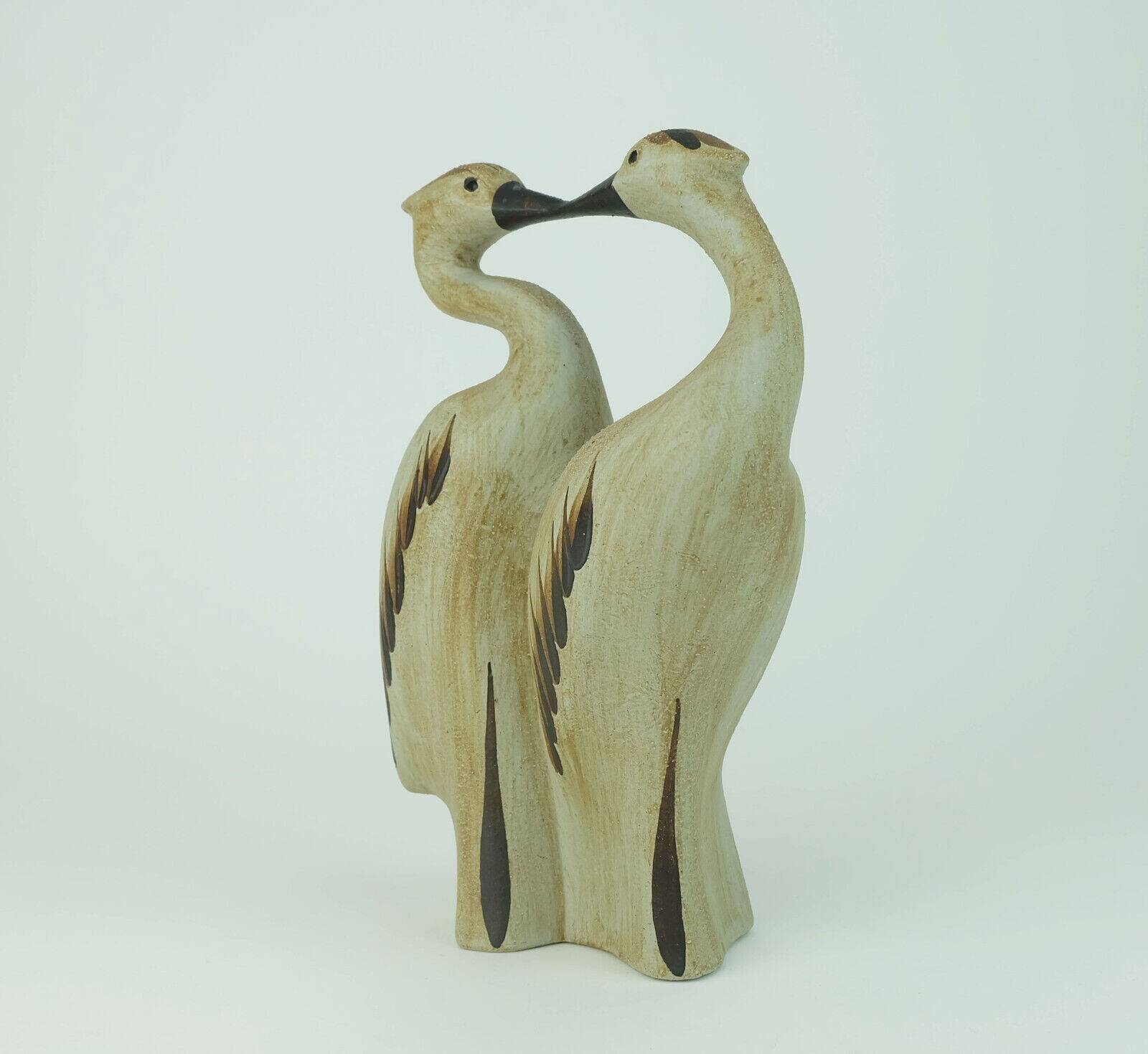 Sgrafo mid century ceramic figurine pair of cranes 1970s model no. 1152