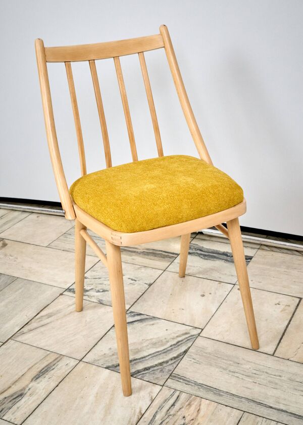Ensemble de deux chaises vintage, Tchécoslovaquie, années 1960.