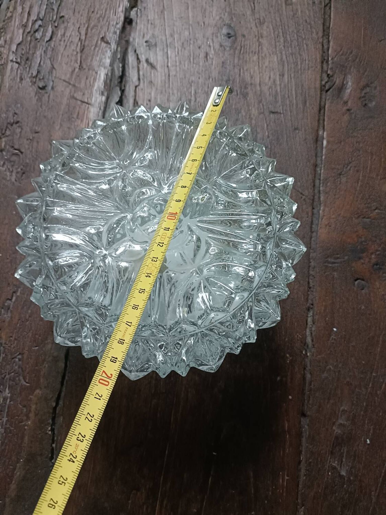 Plafonnier, applique vintage verre moulé