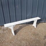 White patinated wooden bench