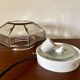 Smoked glass ceiling light ISMOS Italy 1970