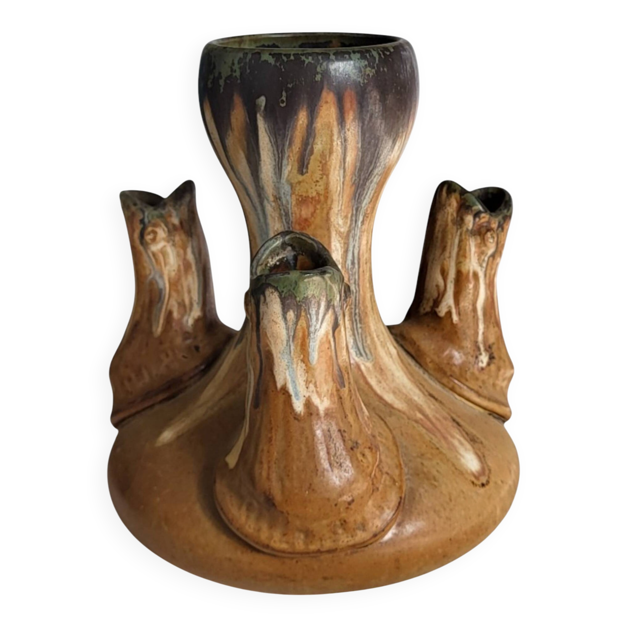 Vase en grès signé à la pointe Alfred Lebret (1871-1955)