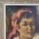 Oil on board "Gypsy", 40s - France