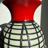 Vintage rare carstens modernist fat lava west german glazed vase