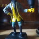 Cast iron servant monkey candle holder