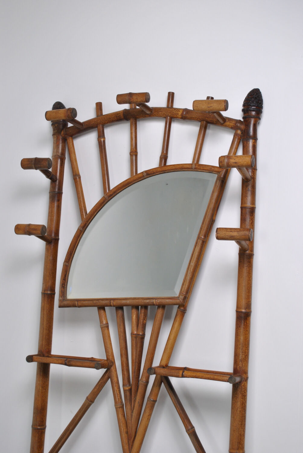 Coat rack bamboo cloakroom 1950