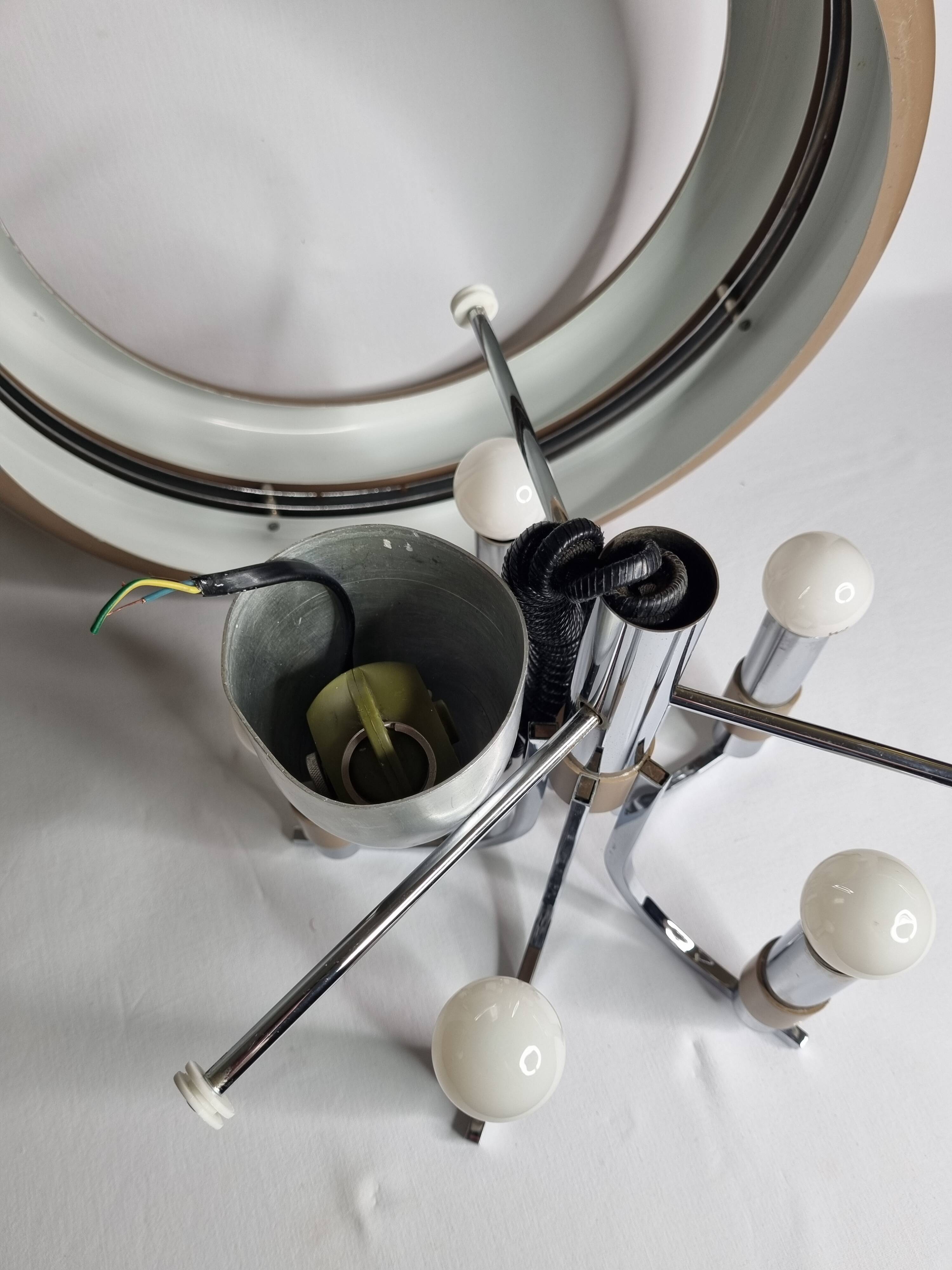 Space Age Rolly pendant light, Italian design, 70s