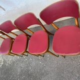 Set of 4 Baumann vinyl bistro chairs