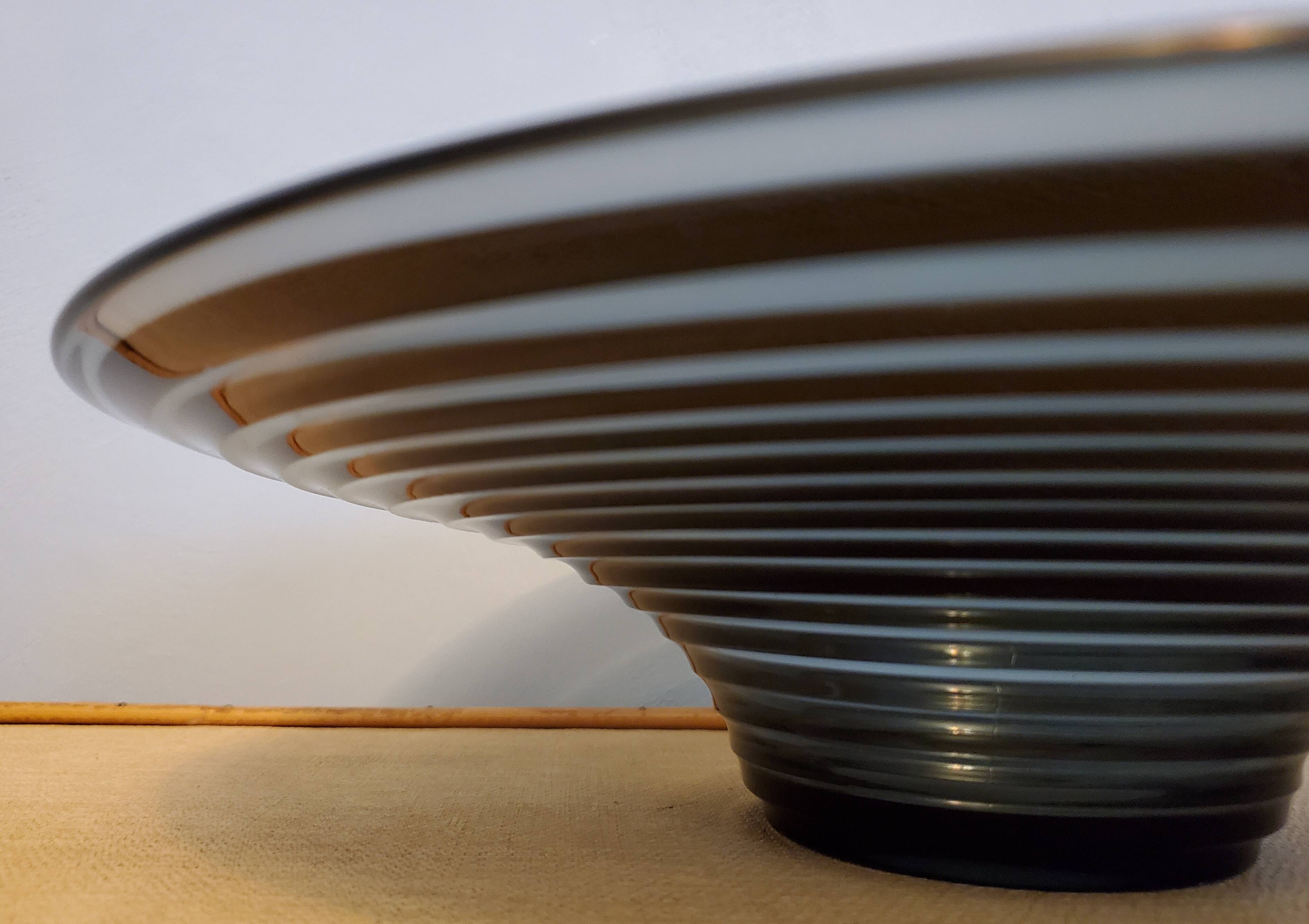 Art Deco smoky glass cut