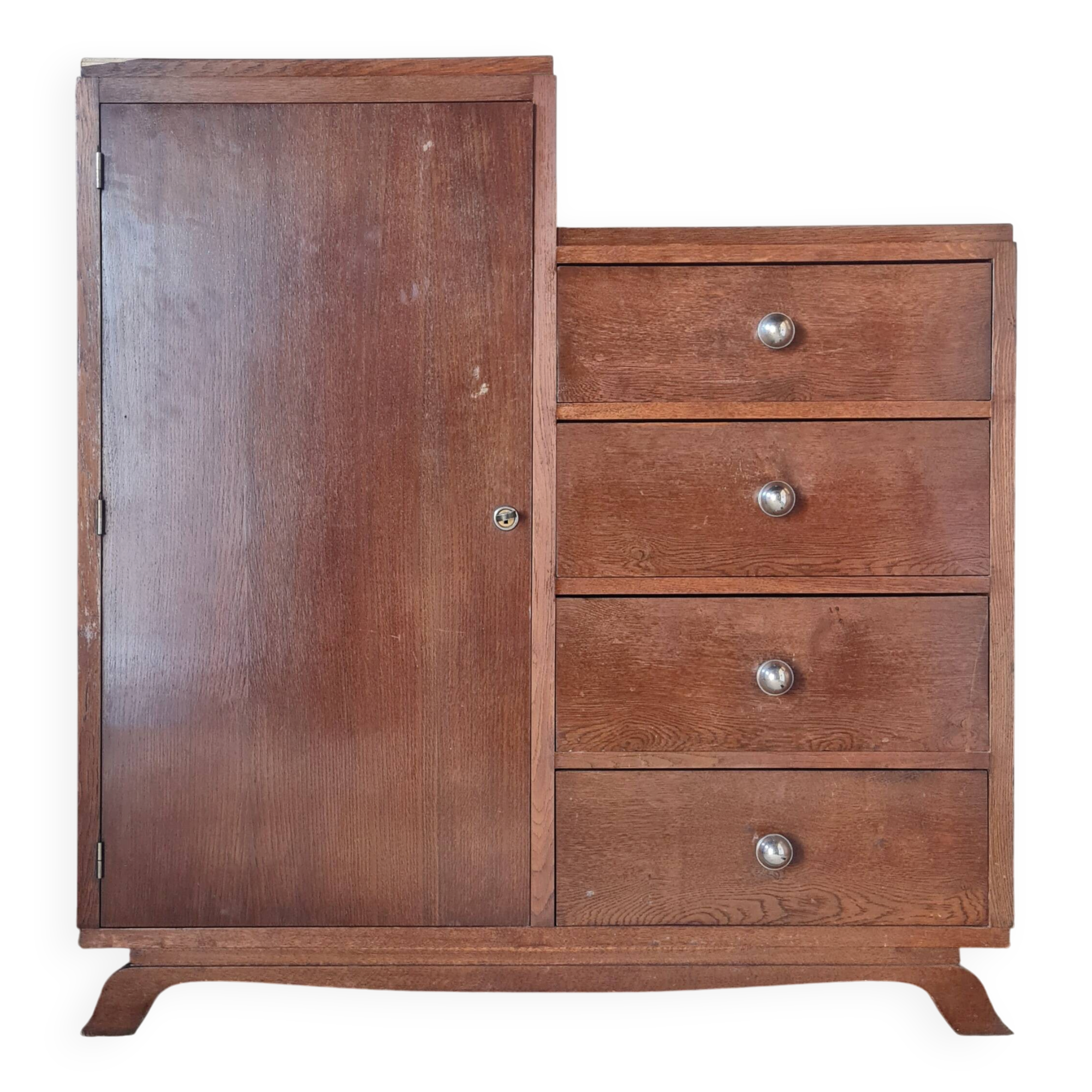Armoire asymétrique - commode 4 tiroirs