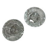 Pair of glass candle holders