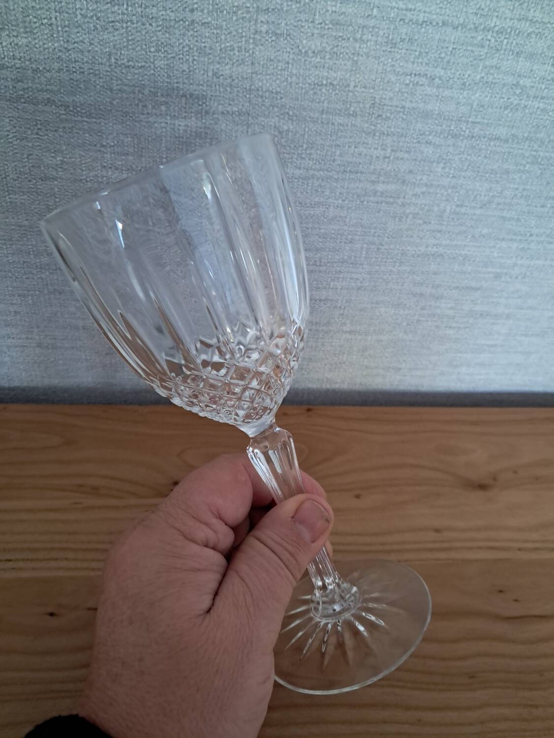 6 brand new crystal glasses from the Arques crystal factory, Constance model