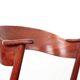 Danish armchair in teak and Skai, by Henning Kjaernulf for Korup Stolefabr.
