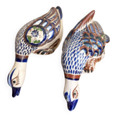 Ancien Paire Oiseau Canard Oie Céramique Mexico Mexique Tonala