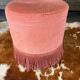 Pouf en velours rose