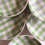 Set of 8 hollow plates in faience 60s