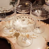Set of 4 glasses cut Crystal