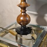 Lamp 1950 foot turn in olive tree, 45x23