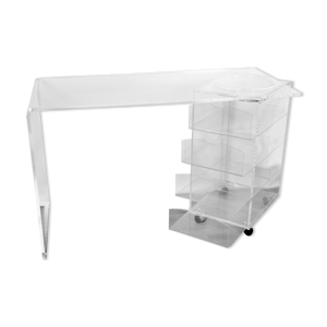 bureau Lucite transparent