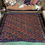 Large Vintage Turkish Kilim Rug 236x175 cm Wool Jajim Kelim
