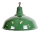 Industrial British Green Enamel Factory Pendant Lamp, 1960s
