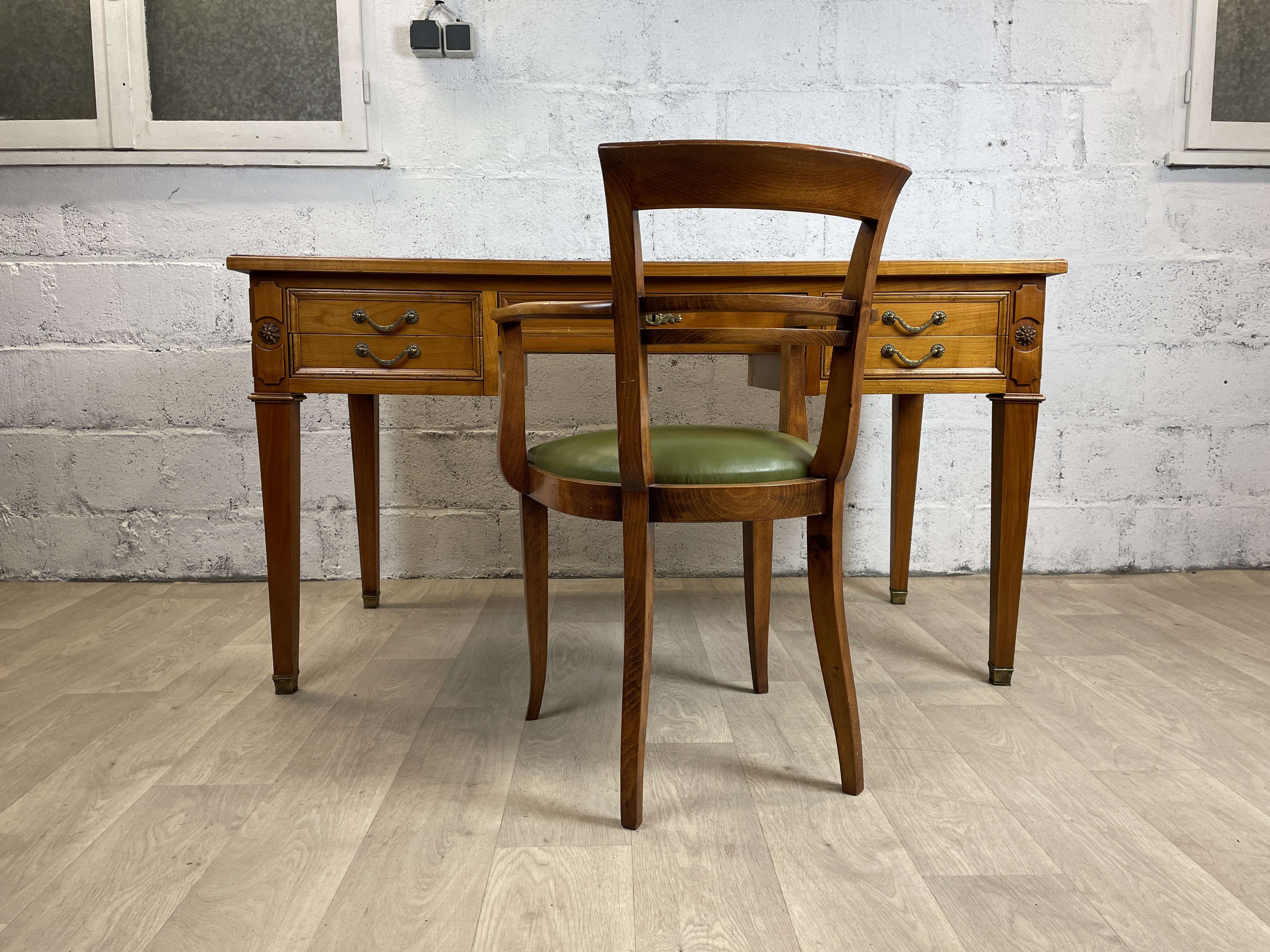 "minister's" office and its solid cherry tree armchair, 70s-80s