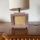 Art deco ceramic table lamp, Andre Fau Boulogne France circa 1940s