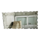 Vintage rectangular / panoramic mirror in Murano style, Venetian Art Deco