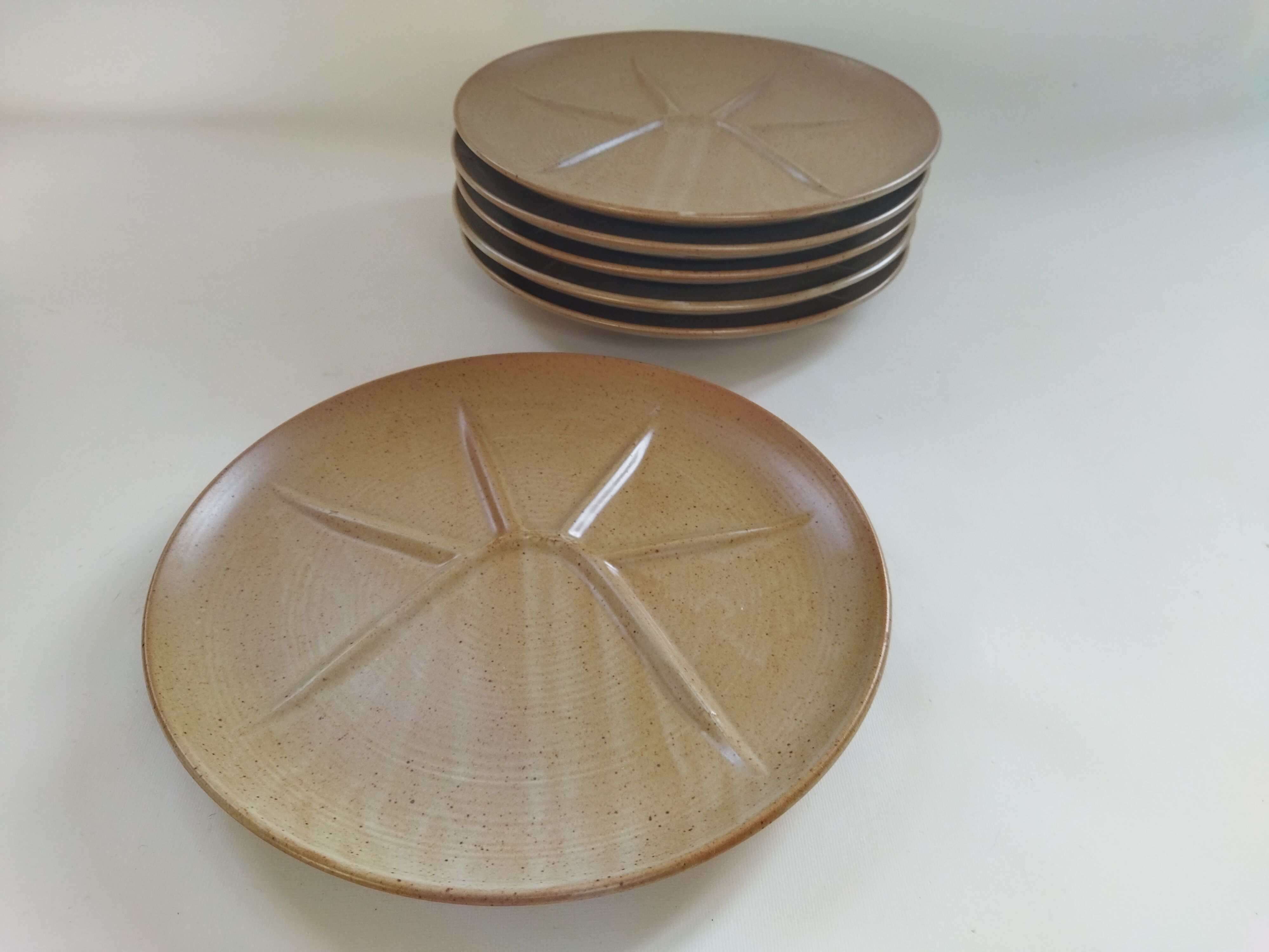 Six Village CNP stoneware plates