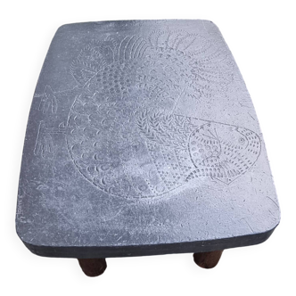 Coffee table signed by Roger Capron. (1922 - 2006)