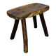 Solid wood brutalist farmhouse stool