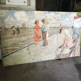 Tableau ancien 120 x 205 cm