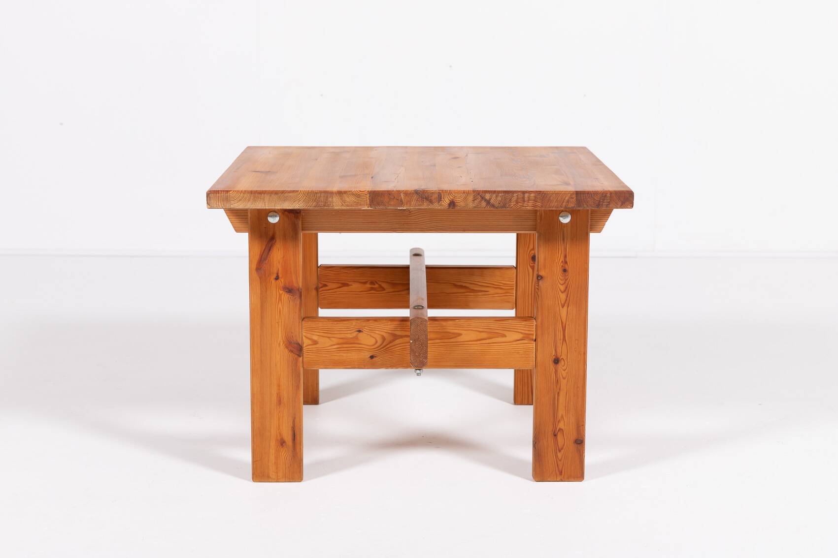 Scandinavian Modern solid pine coffee table