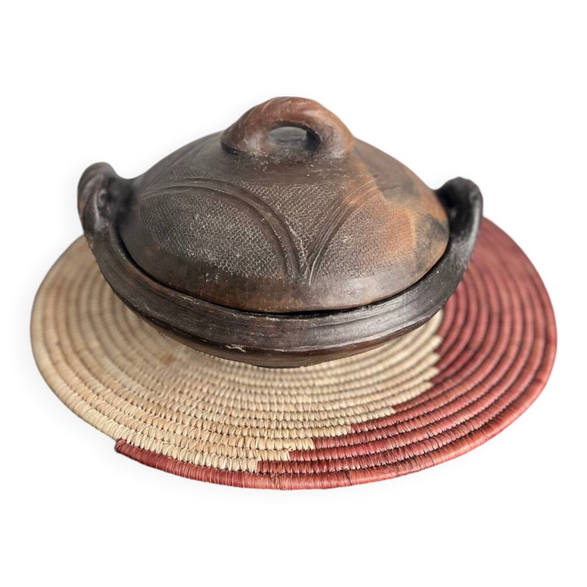 Abron Terracotta Bowls with Clay Lid - African Bowl