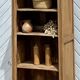 Old Parisian library in raw solid oak