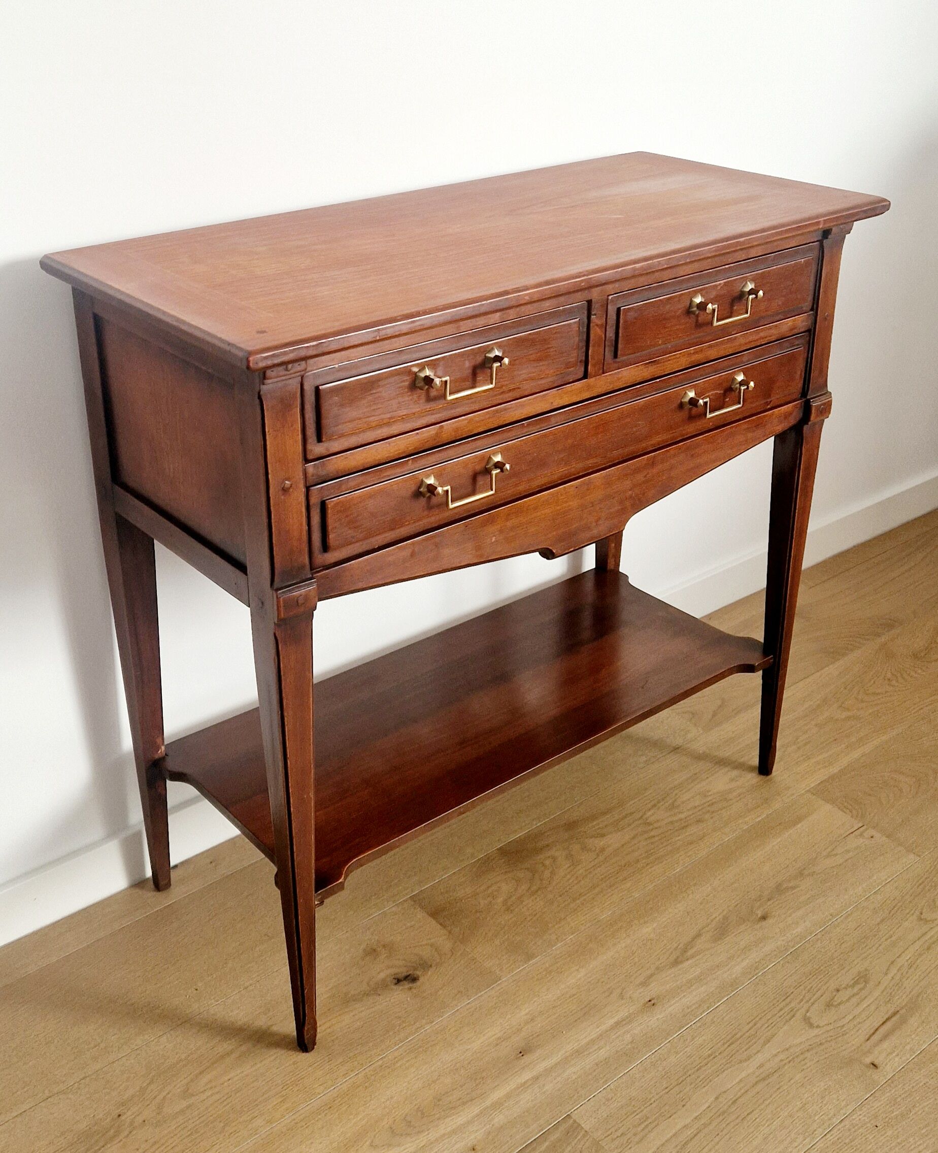 Console trolley style Directoire in mahogany