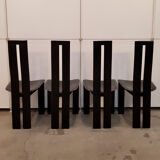 Set of 4 black Italian chairs