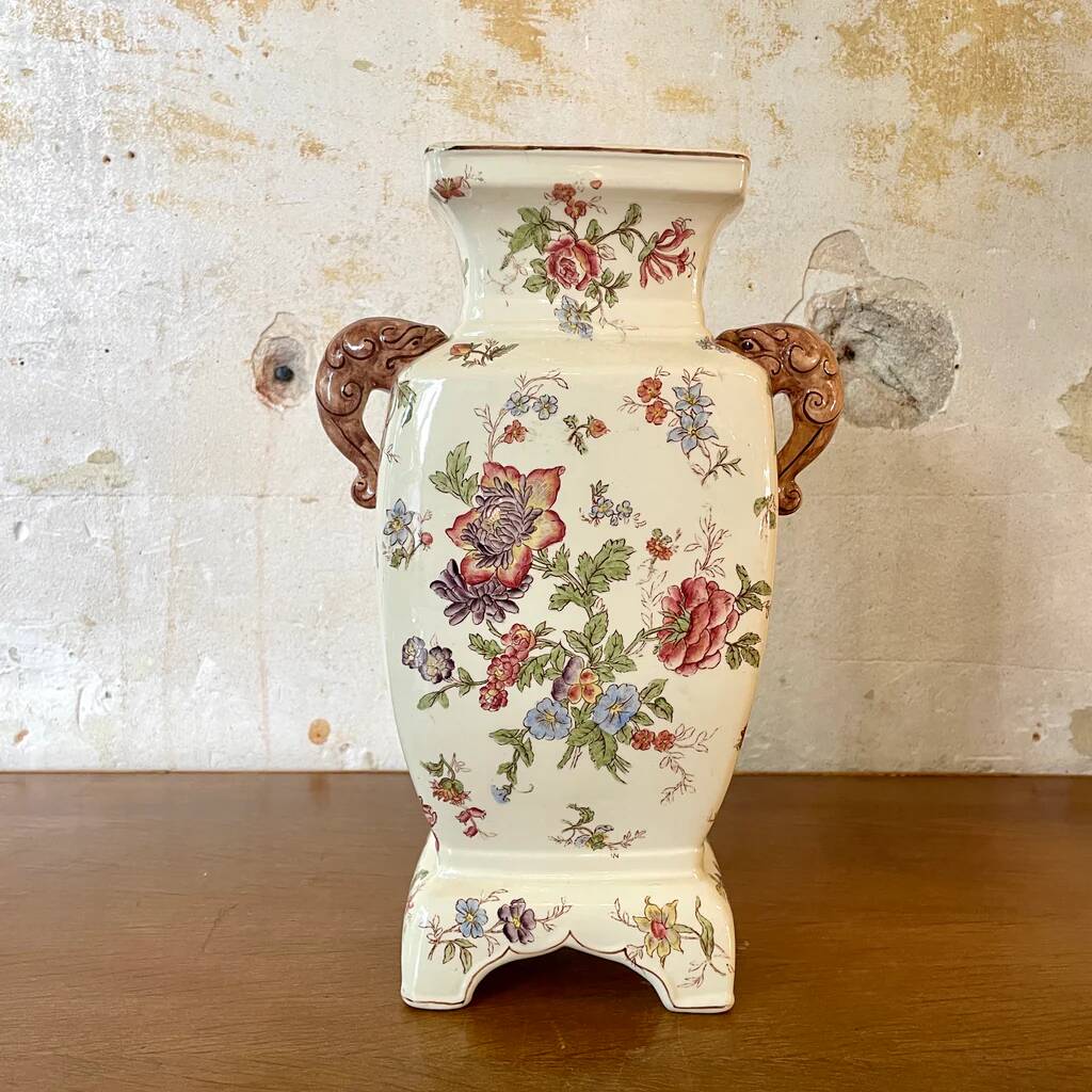 Large ironstone vase, Longchamp, 19th century